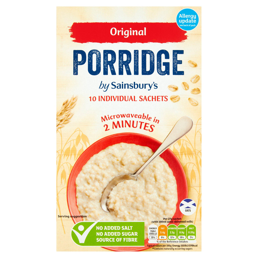 Sainsbury's Porridge Original 10x27g