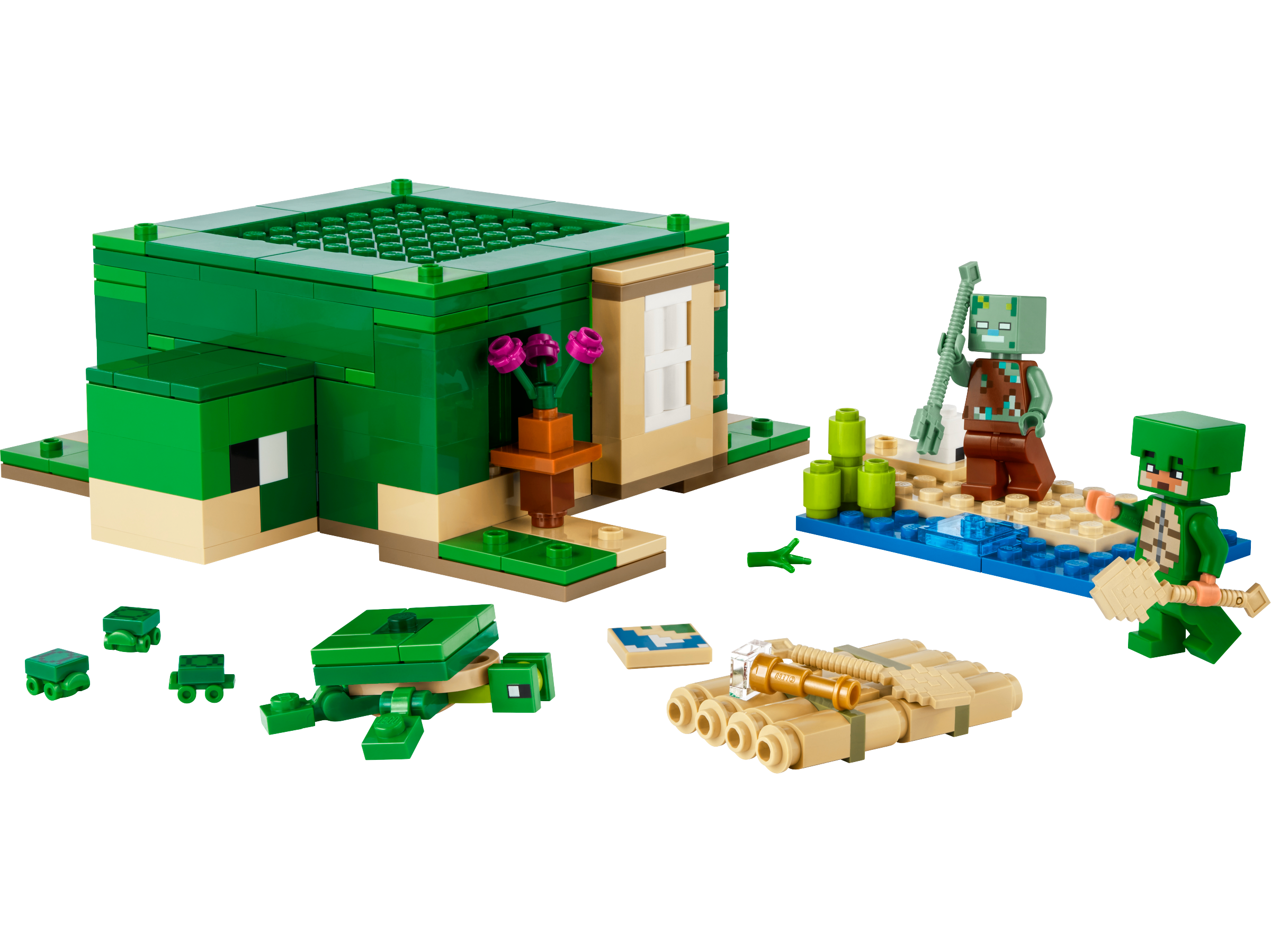 Ensemble Maison de Plage Tortue LEGO Minecraft 234 pièces - Produit britannique