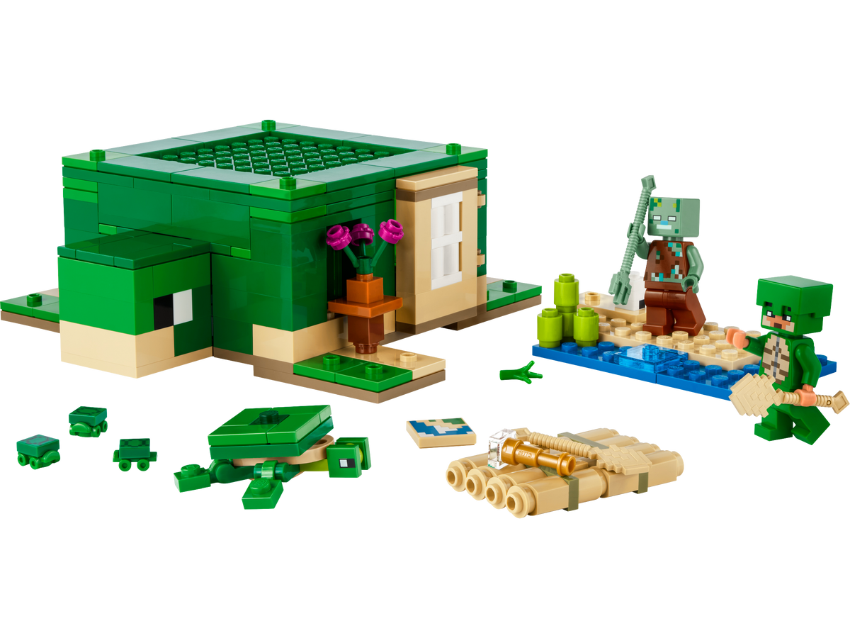 Ensemble Maison de Plage Tortue LEGO Minecraft 234 pièces - Produit britannique