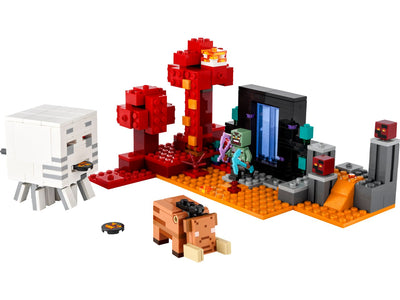 Lego LEGO Minecraft Nether-portalangrep Byggesett 352 Deler- Kjøp online på McGrocer