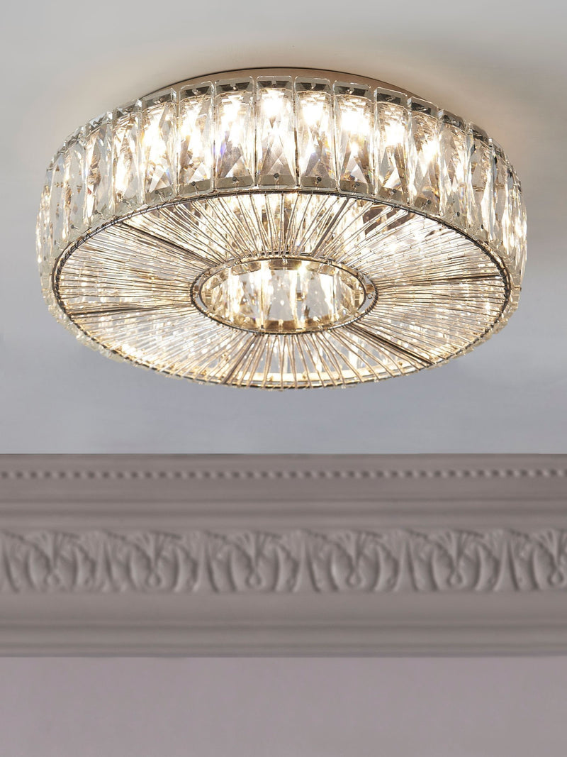 Next Clear Aria Large Flush Fitting Ceiling Light 40cm