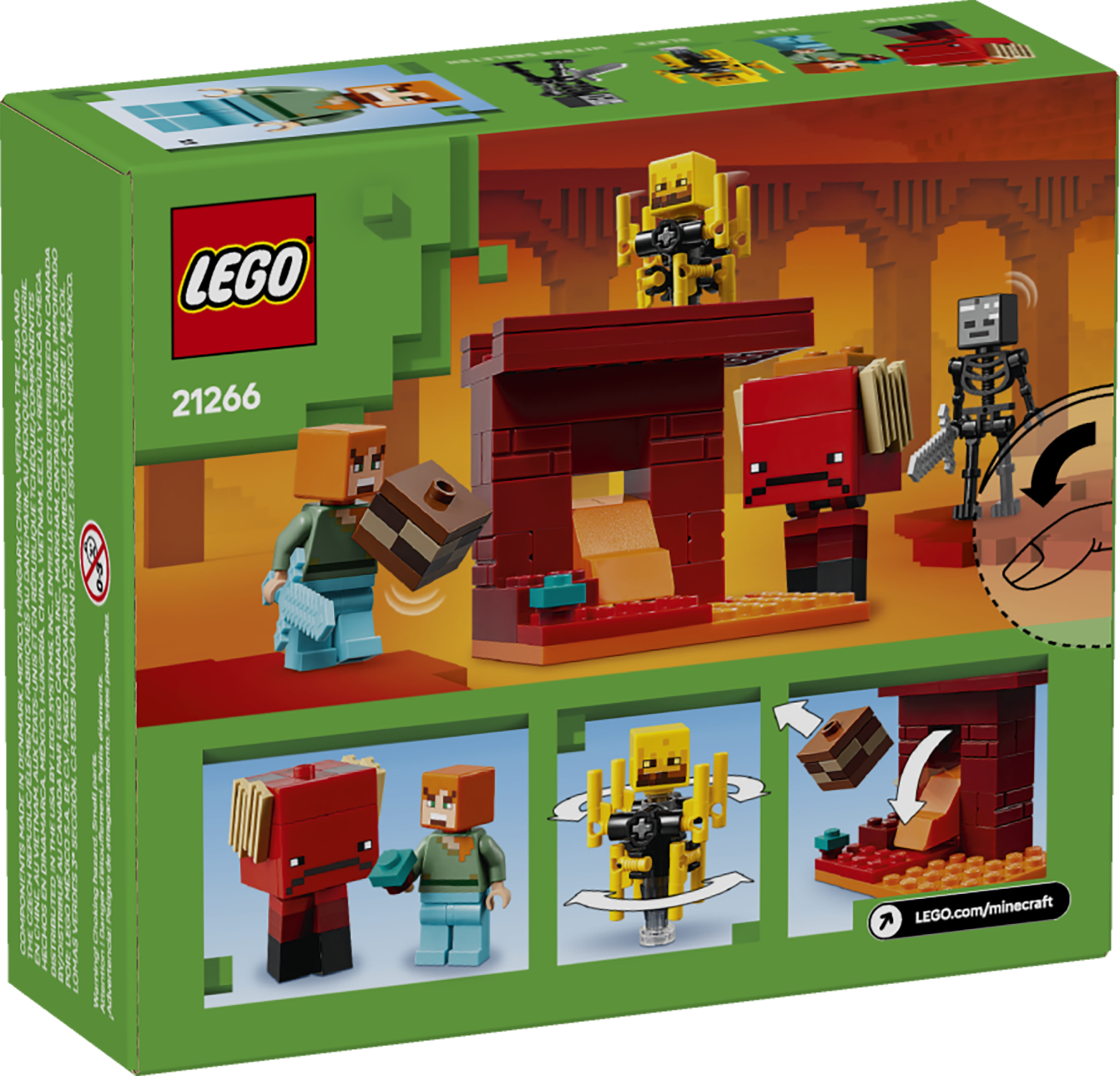 LEGO Minecraft Nether Lava Battle building set 99 pieces (British brand)