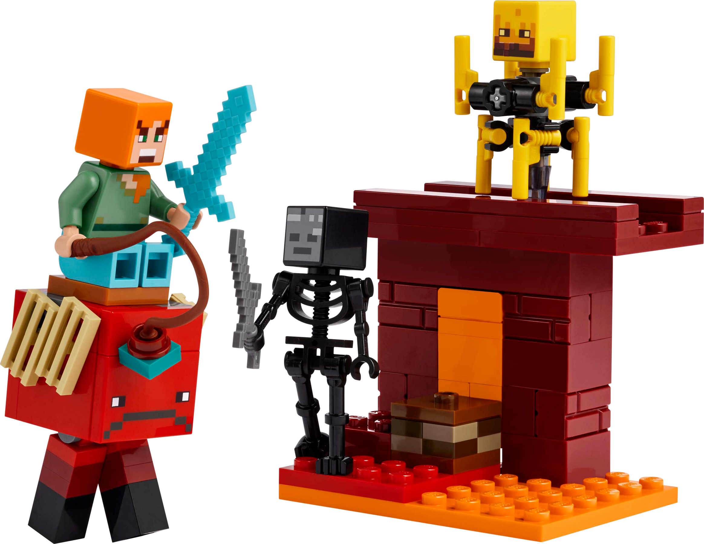LEGO Minecraft Nether Lava Battle building set 99 pieces (British brand)