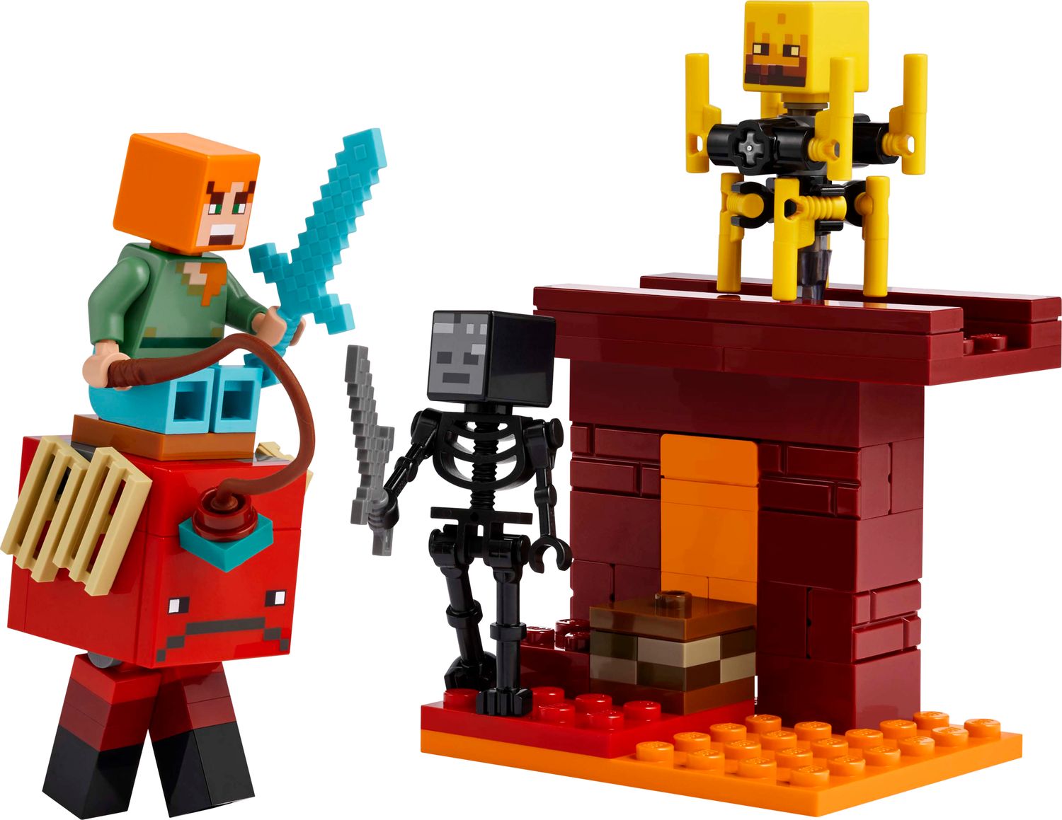 LEGO Minecraft Nether Lava Battle building set 99 pieces (British brand)