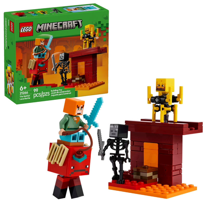LEGO Minecraft Nether Lava Battle building set 99 pieces (British brand)