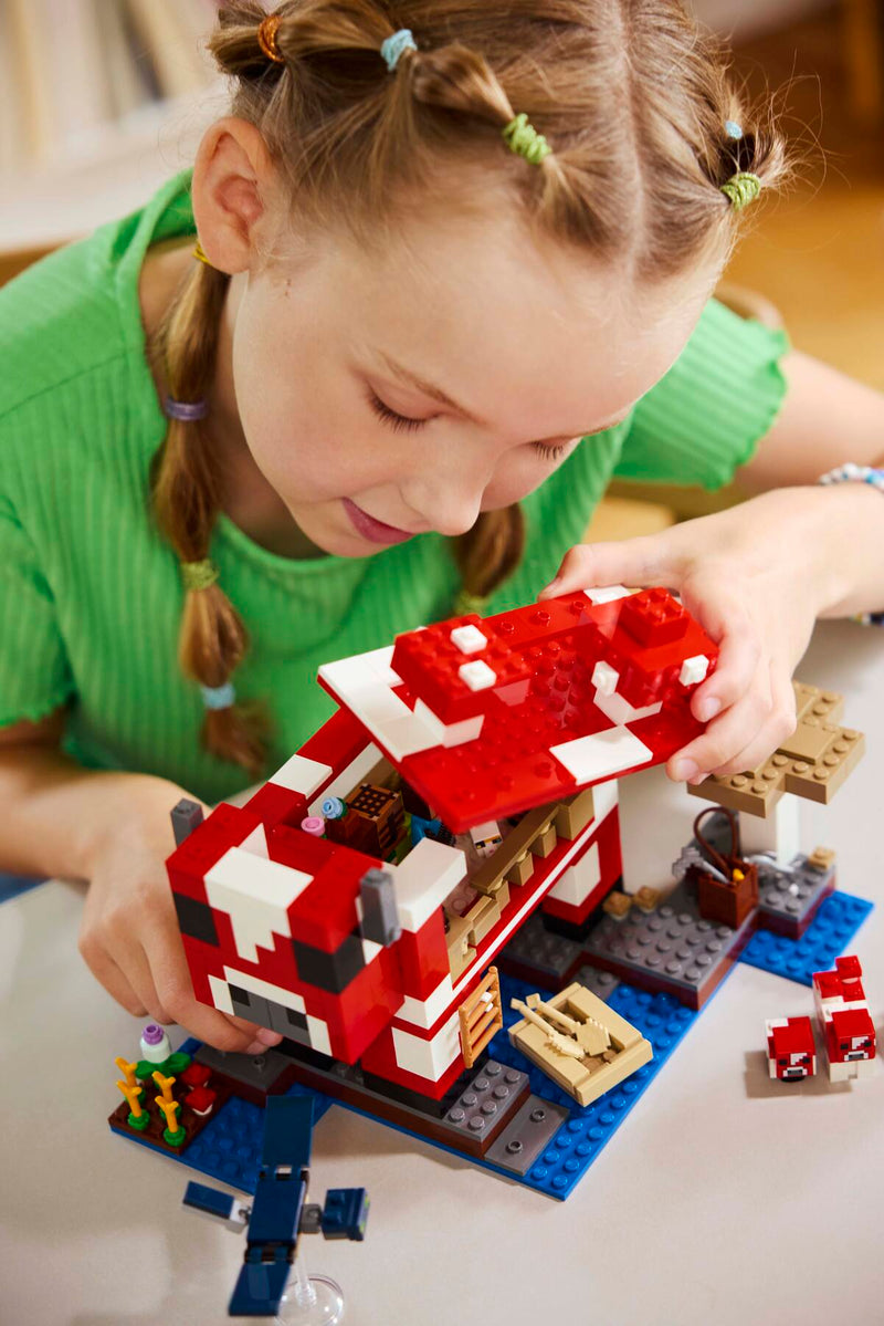 LEGO Minecraft Mooshroom House building set, imported from the UK