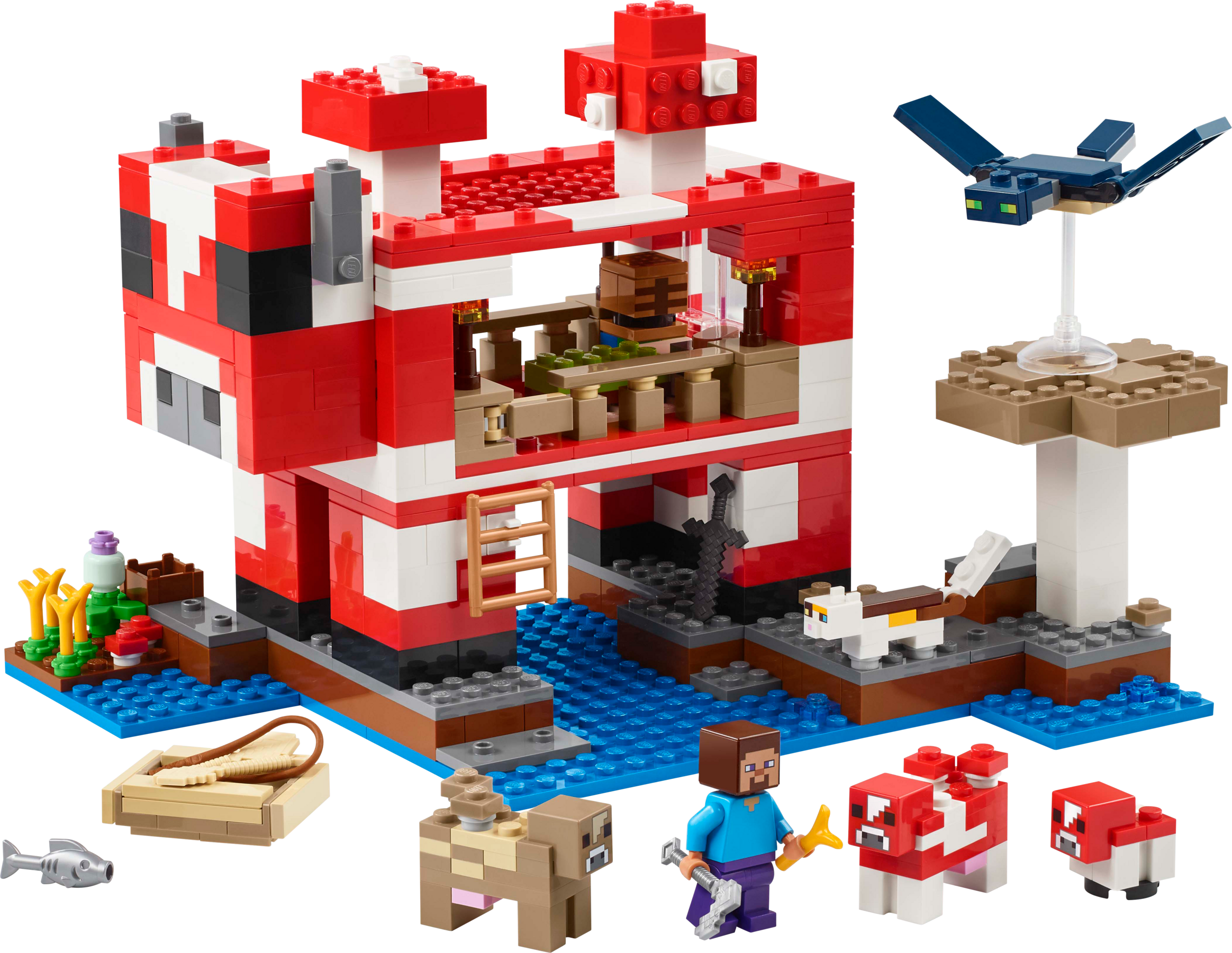 LEGO Minecraft Mooshroom House building set, imported from the UK