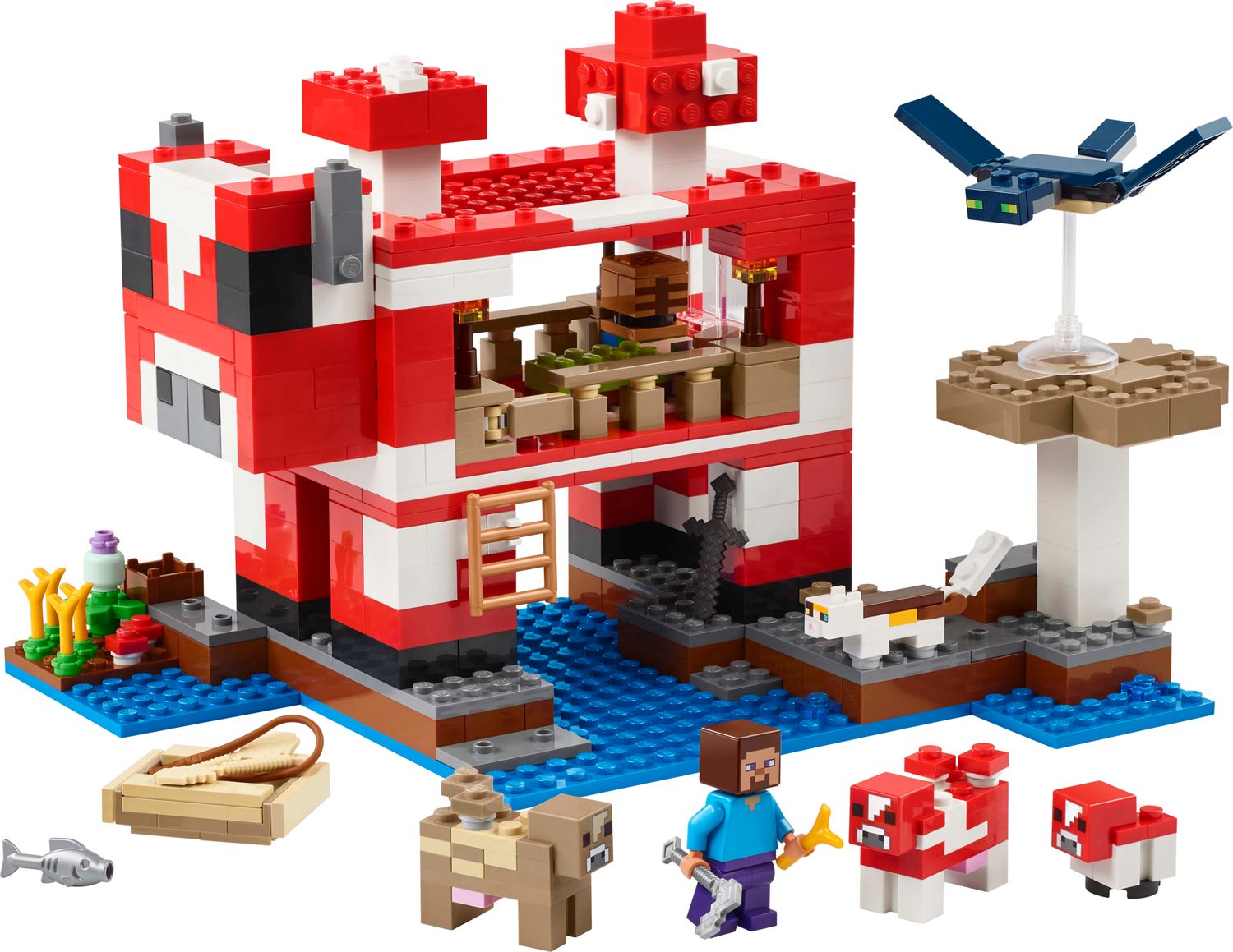 LEGO Minecraft Mooshroom House building set, imported from the UK