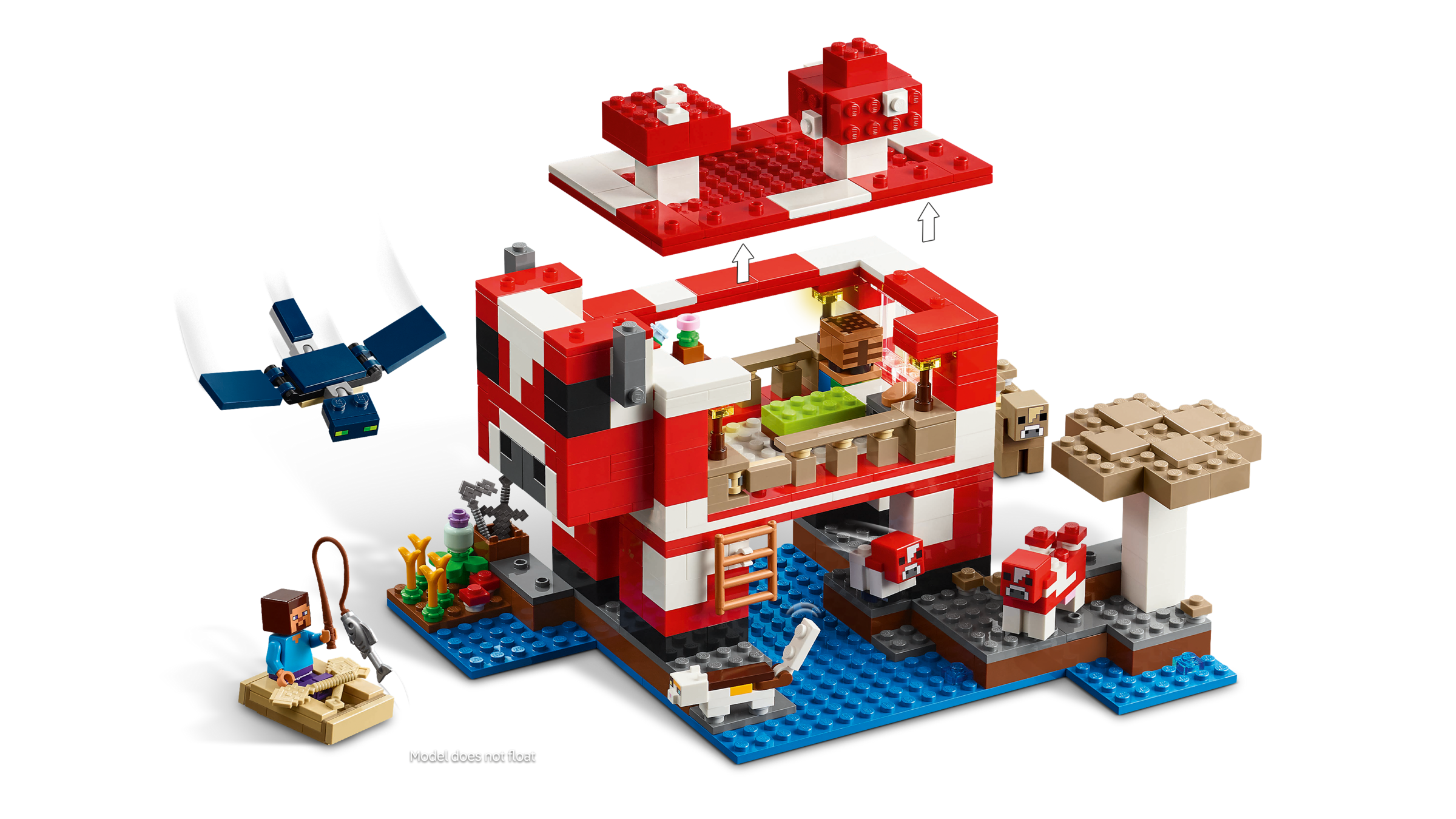 LEGO Minecraft Mooshroom House building set, imported from the UK