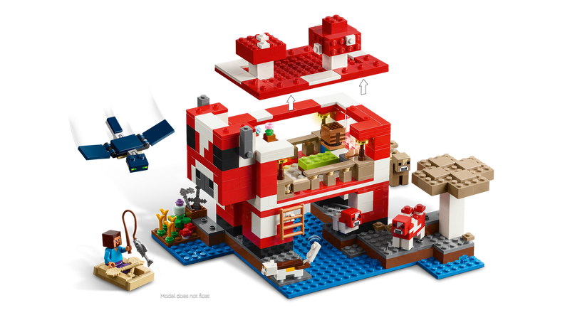 LEGO Minecraft Mooshroom House building set, imported from the UK