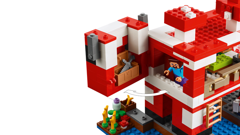 LEGO Minecraft Mooshroom House building set, imported from the UK