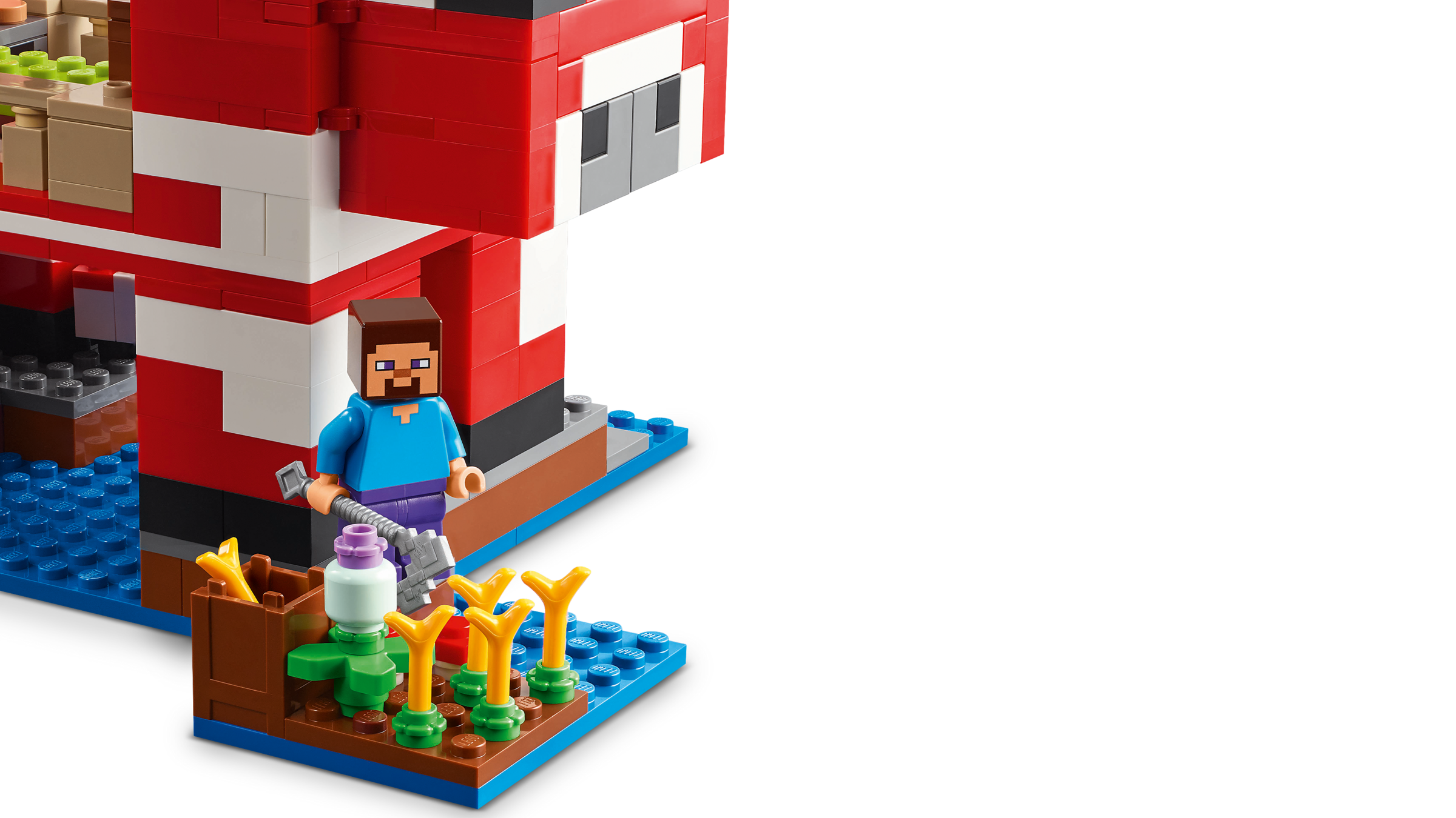 LEGO Minecraft Mooshroom House building set, imported from the UK