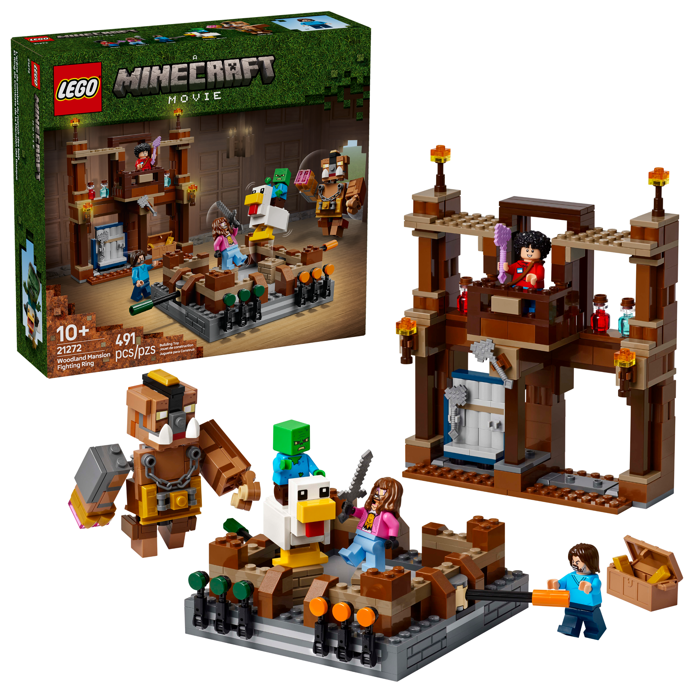 LEGO Minecraft Woodland Mansion Fighting Ring 491 Pieces (British brand)