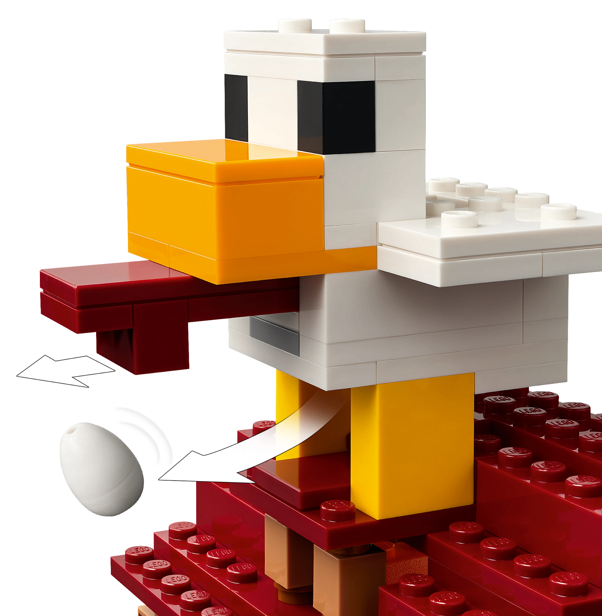 LEGO Minecraft Ghast Balloon Village Attack 555 pieces, imported from the UK
