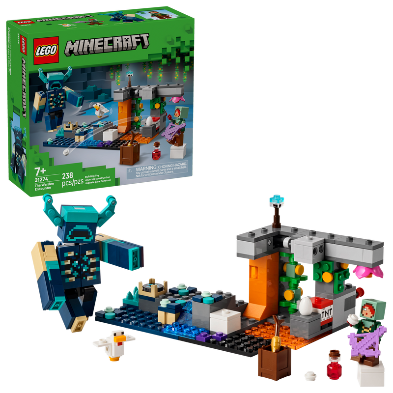 LEGO Minecraft The Warden Encounter 238 piece set, imported from the UK