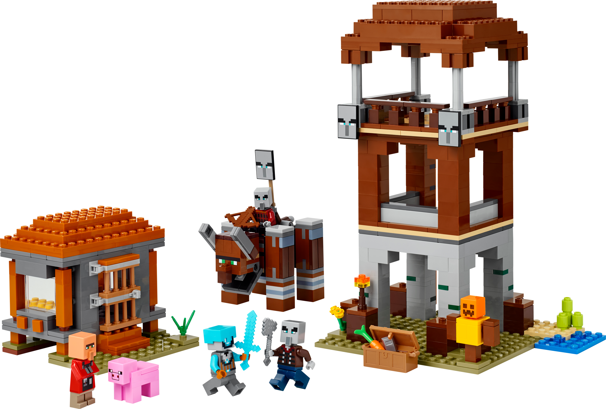 LEGO Minecraft The Pillager Outpost and Ravager 665 pieces (British brand)