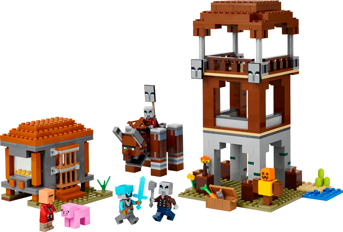 LEGO Minecraft The Pillager Outpost and Ravager 665 pieces (British brand)