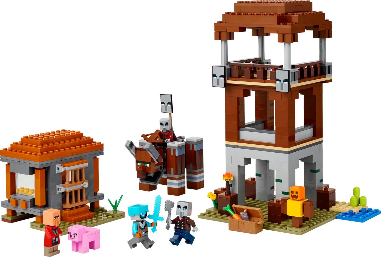 LEGO Minecraft The Pillager Outpost and Ravager 665 pieces (British brand)
