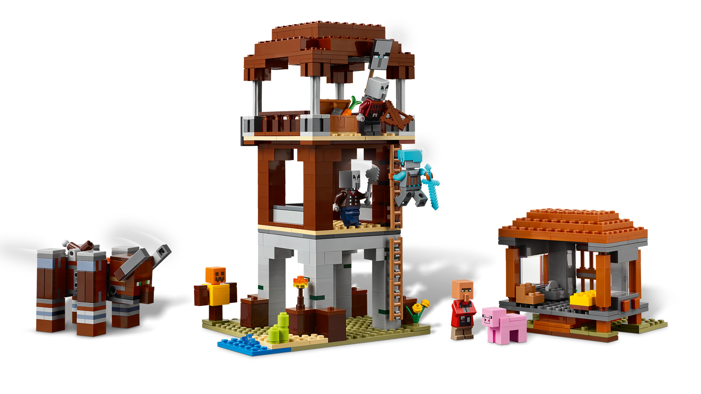 LEGO Minecraft The Pillager Outpost and Ravager 665 pieces (British brand)