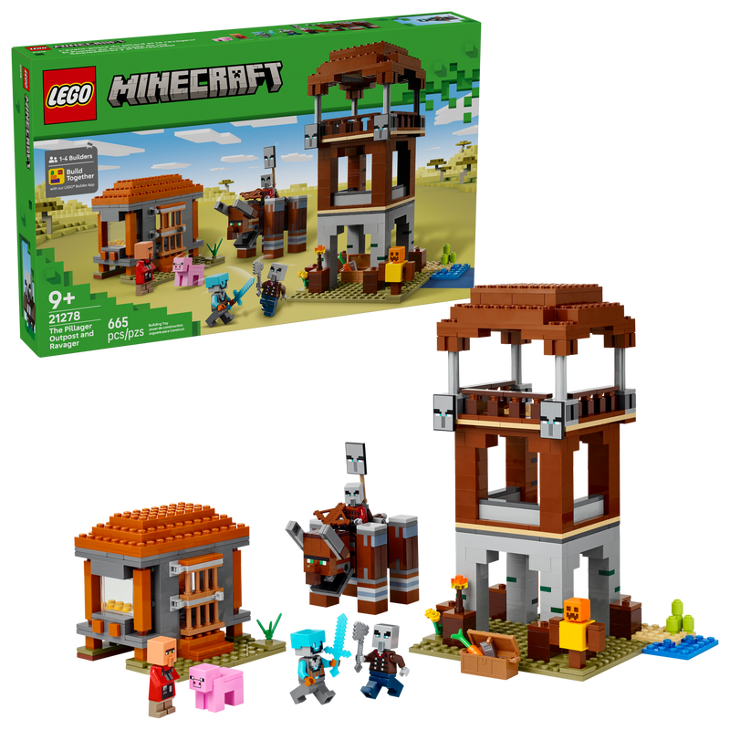 LEGO Minecraft The Pillager Outpost and Ravager 665 pieces (British brand)