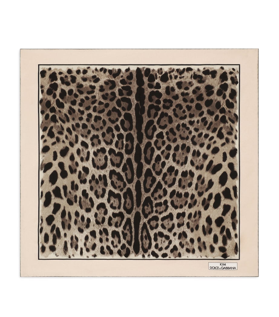 Dolce&Gabbana leopard print silk scarf 70cm, imported from the UK