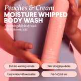 Monday Haircare Peaches & Cream whipped body wash 265ml, imported from the UK