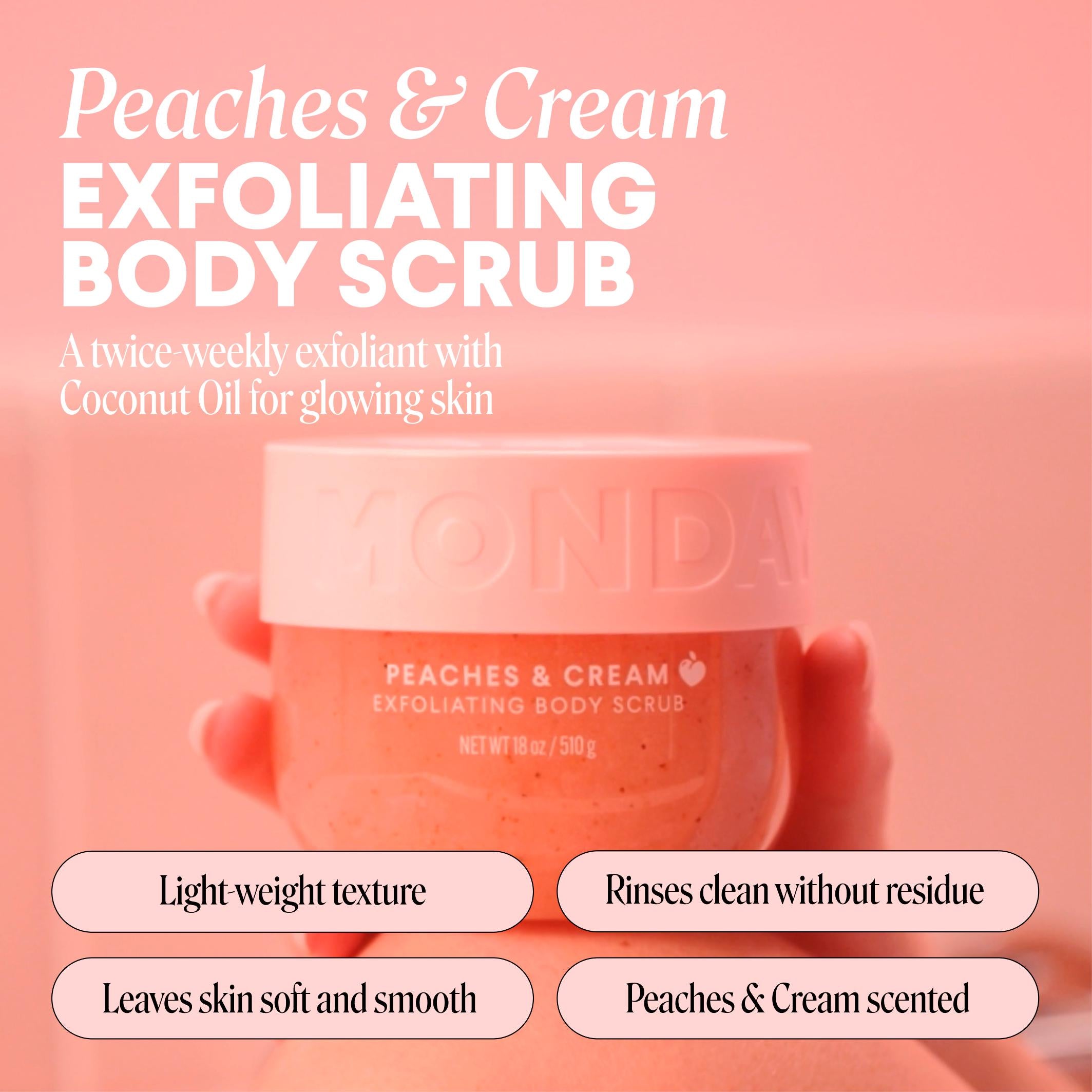 Monday Haircare Peaches & Cream body scrub 510g (British brand)