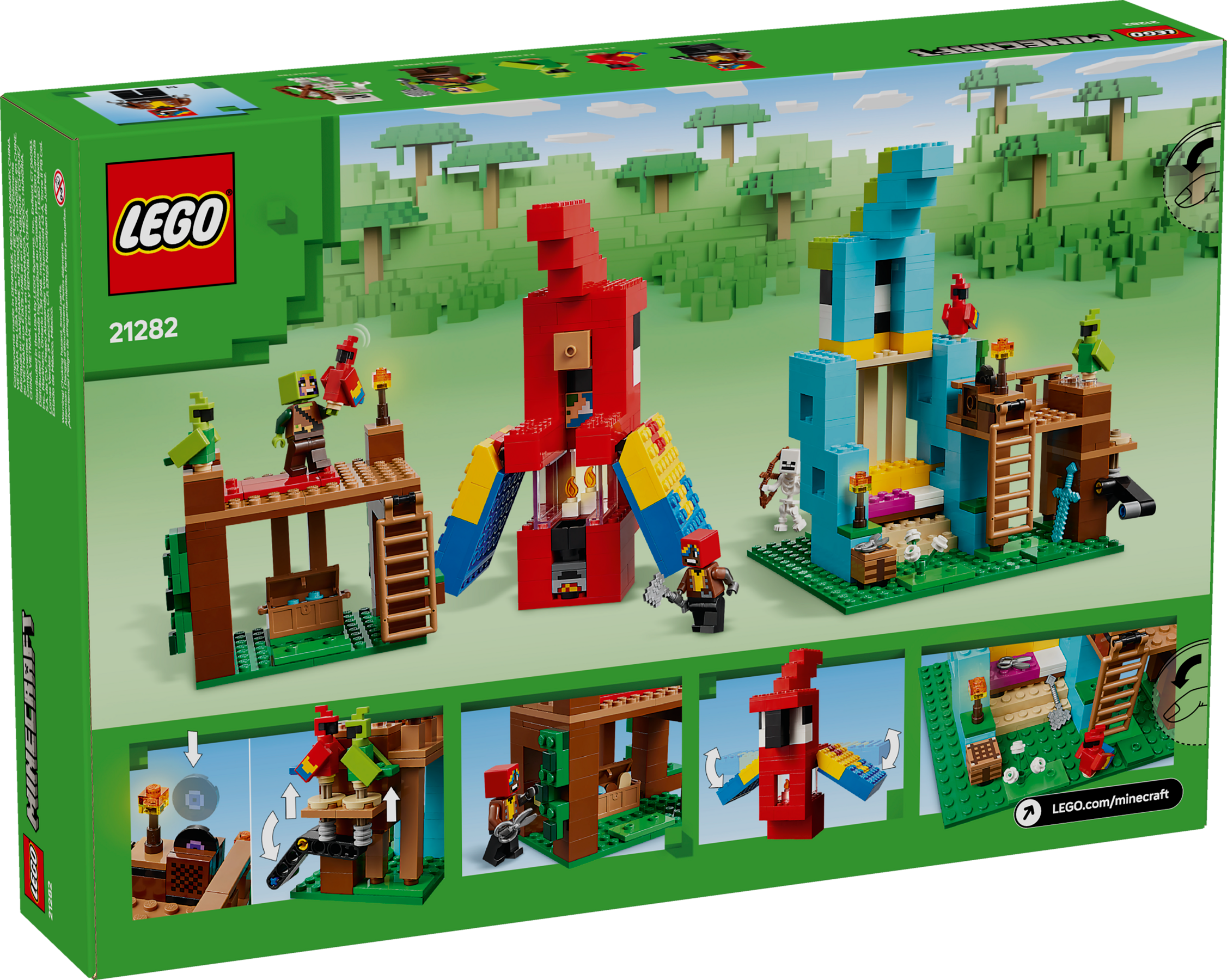 LEGO Minecraft Parrot Houses 535 Pieces Set (British brand)