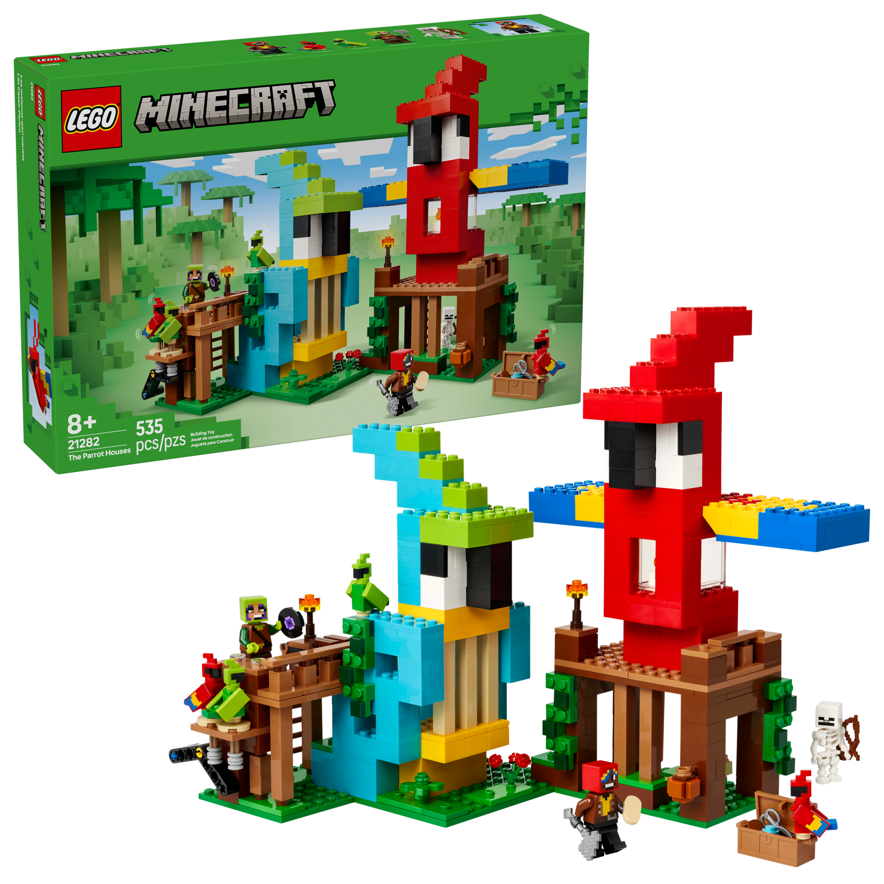 LEGO Minecraft Parrot Houses 535 Pieces Set (British brand)