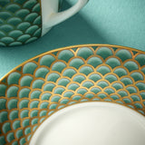 Fortnum's eau de nil coffee cup and saucer - British product