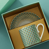 Fortnum's eau de nil coffee cup and saucer - British product