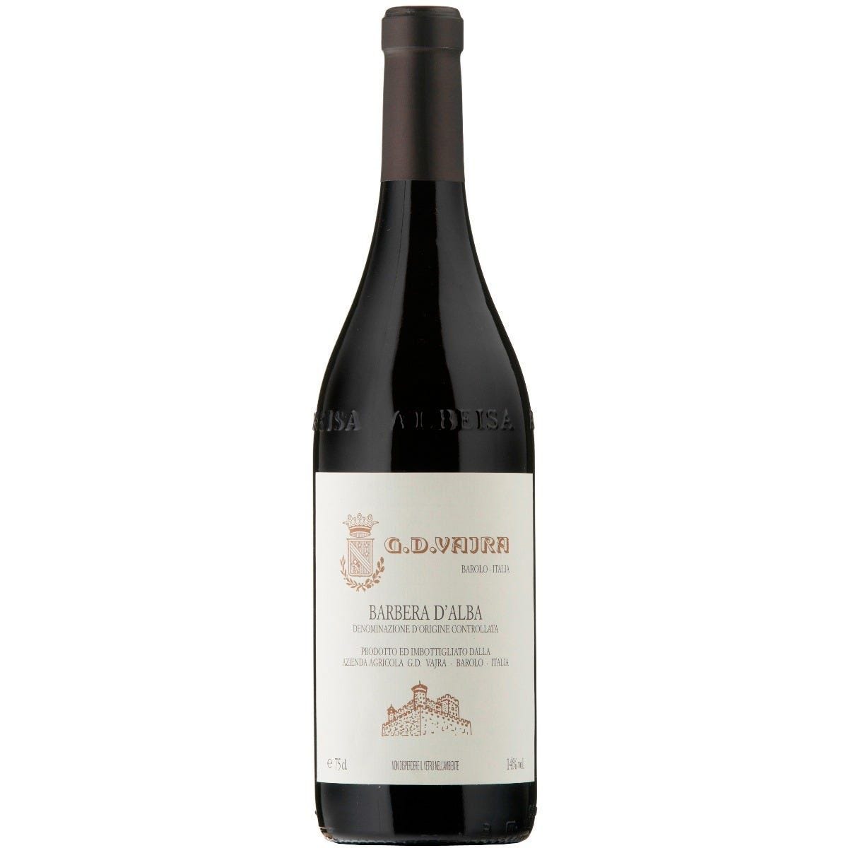 G.D Vajra Barbera red wine 75cl, UK version