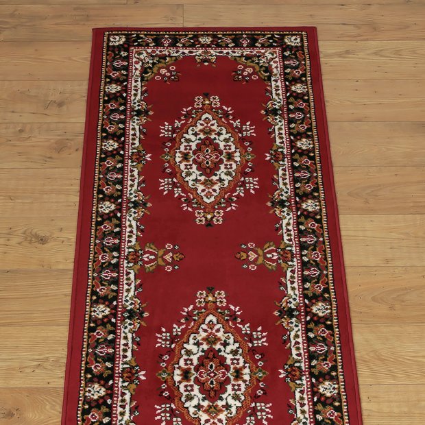 Homemaker Traditional Red Cut Pile Runner - 67x200cm