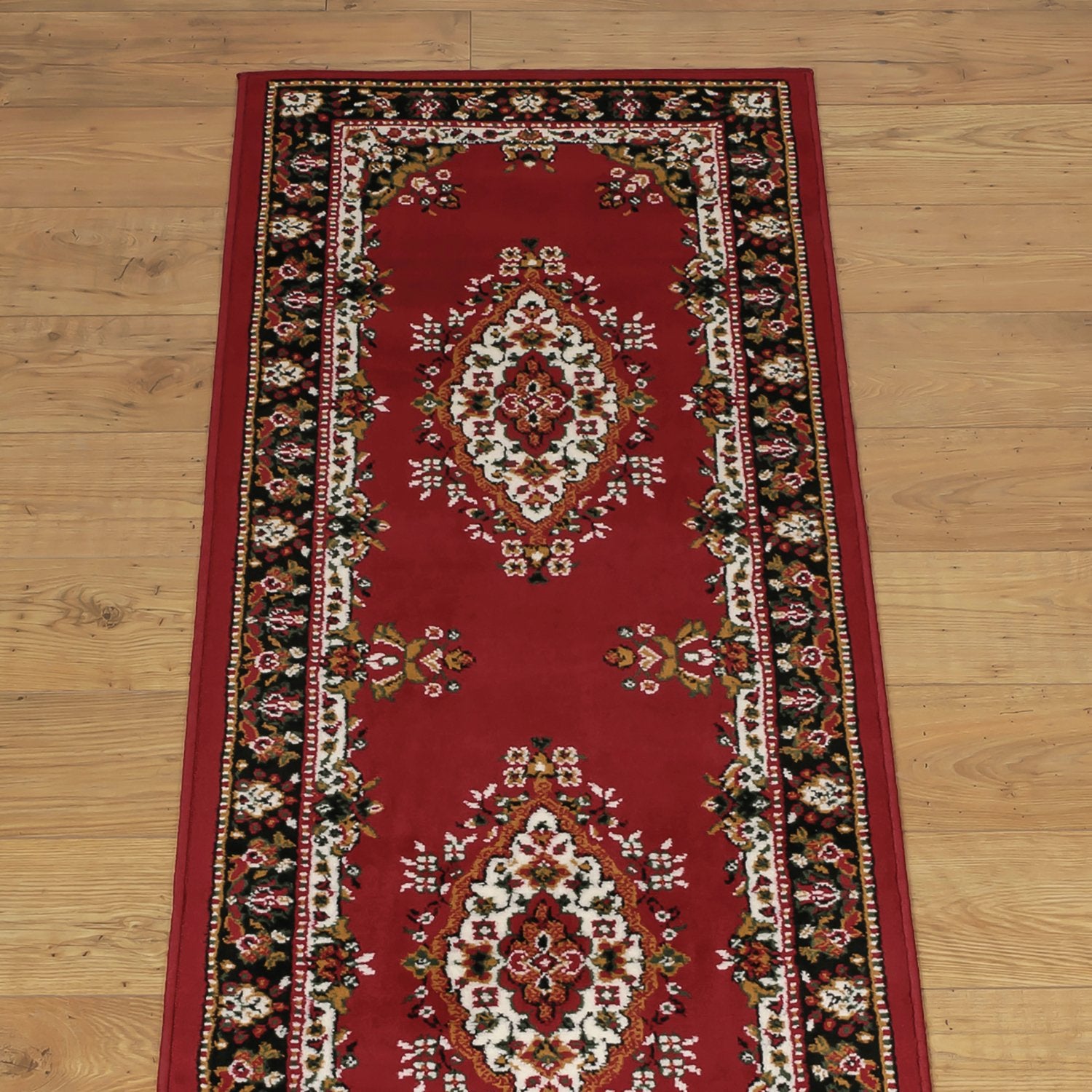 Argos Home Traditional Red Cut Pile Runner 67x200cm, UK version