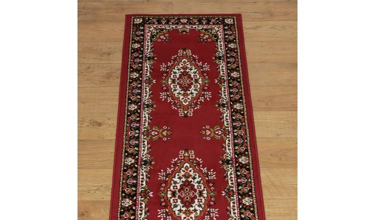 Argos Home Traditional Red Cut Pile Runner 67x200cm, UK version