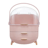Livingandhome pink makeup storage box with 2 drawers (British brand)