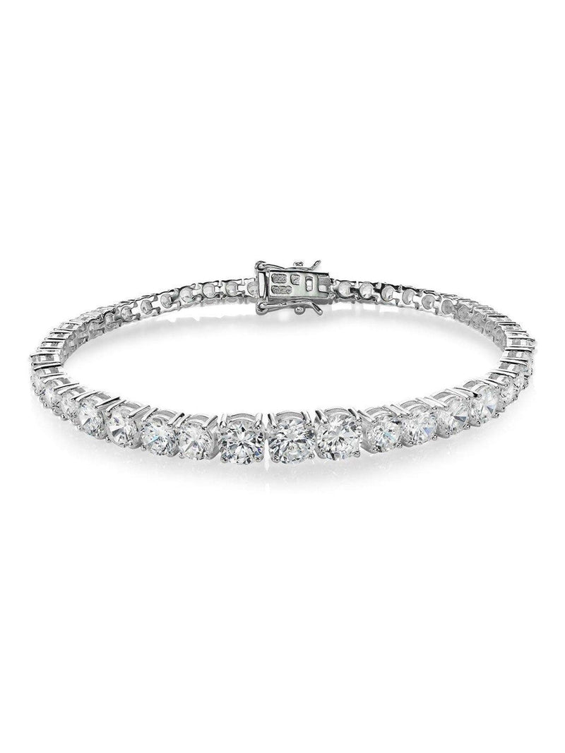 Beaverbrooks sterling silver cubic zirconia bracelet 19cm - British product