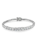 Beaverbrooks sterling silver cubic zirconia bracelet 19cm - British product