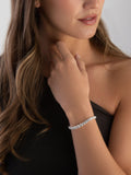 Beaverbrooks sterling silver cubic zirconia bracelet 19cm - British product