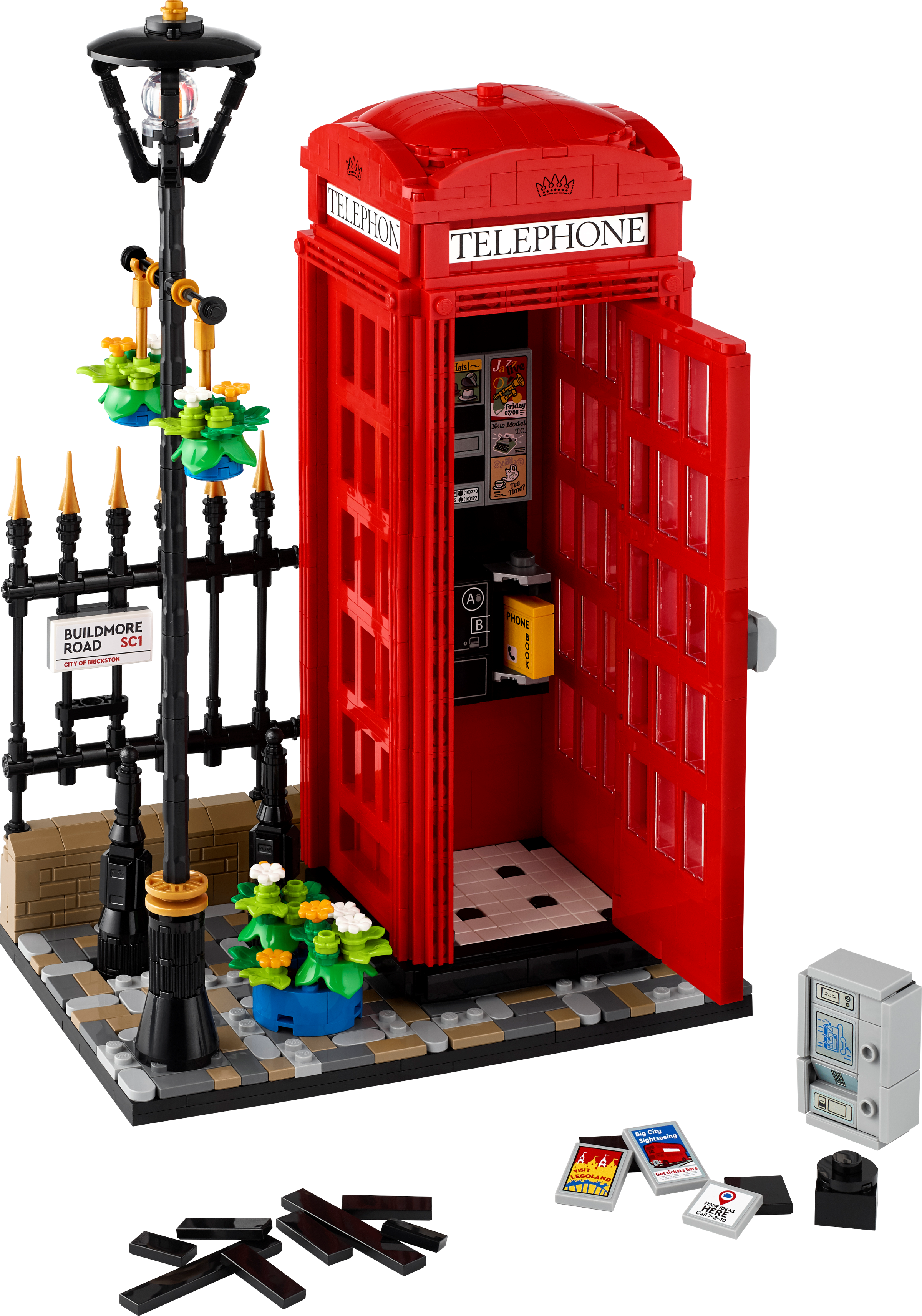 LEGO Red London telephone box 1460 pieces, imported from the UK