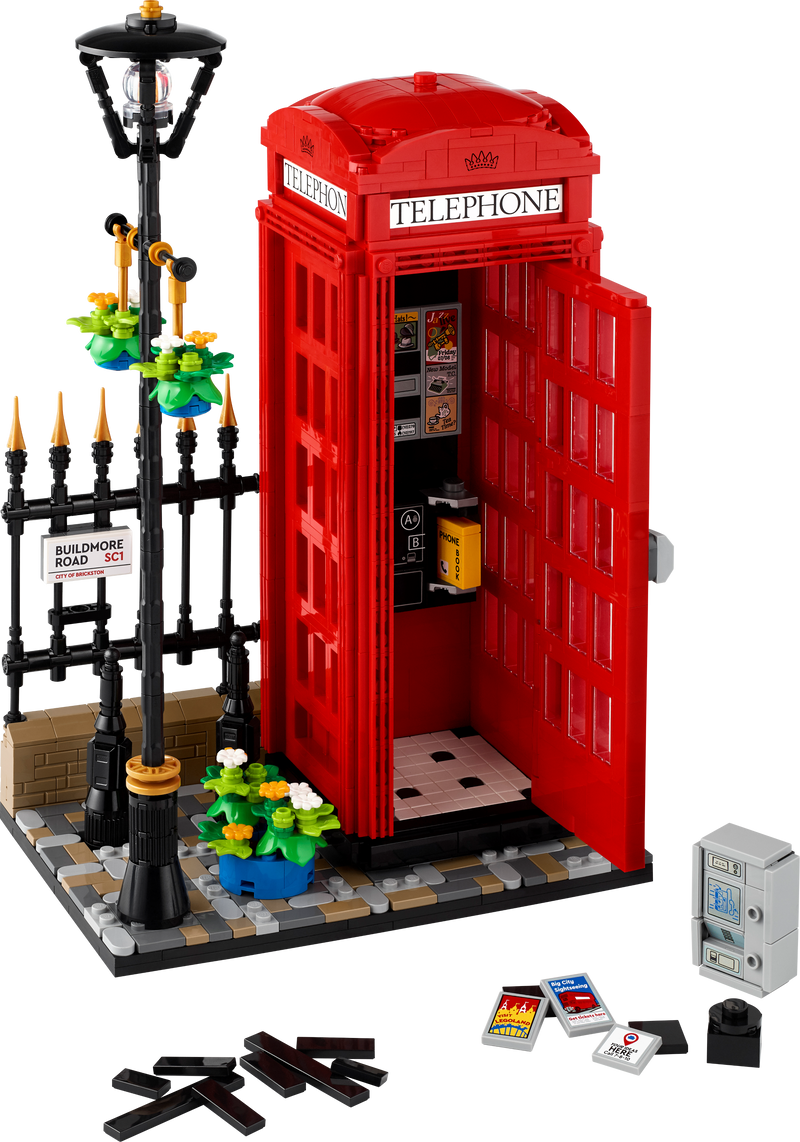 LEGO Red London telephone box 1460 pieces, imported from the UK