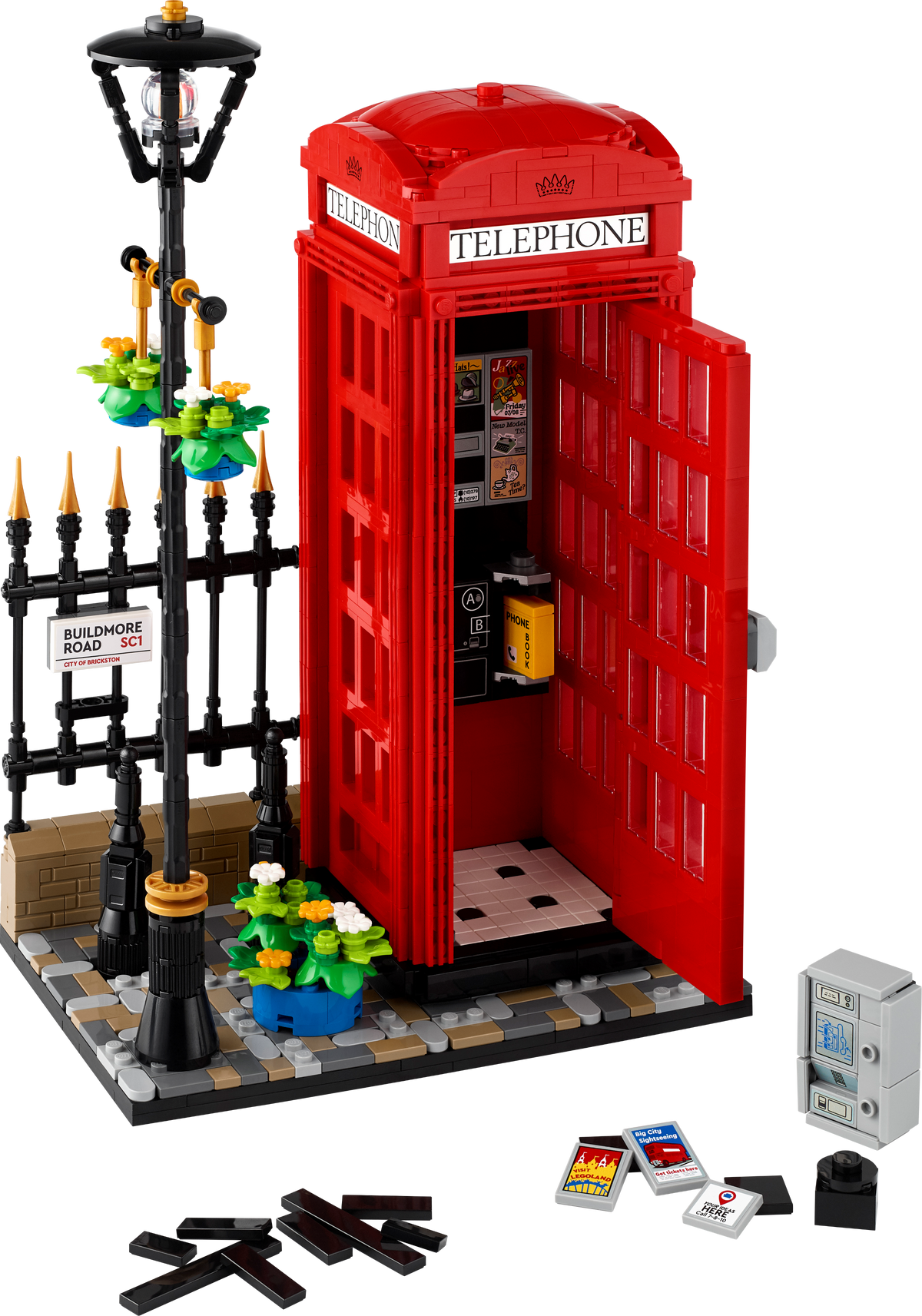 LEGO Red London telephone box 1460 pieces, imported from the UK
