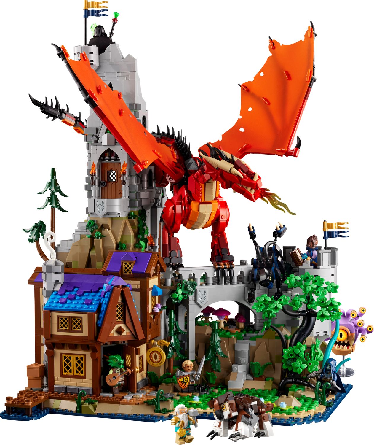 مجموعة LEGO Dungeons & Dragons Red Dragon's Tale المكونة من 3745 قطعة، مستوردة من المملكة المتحدة