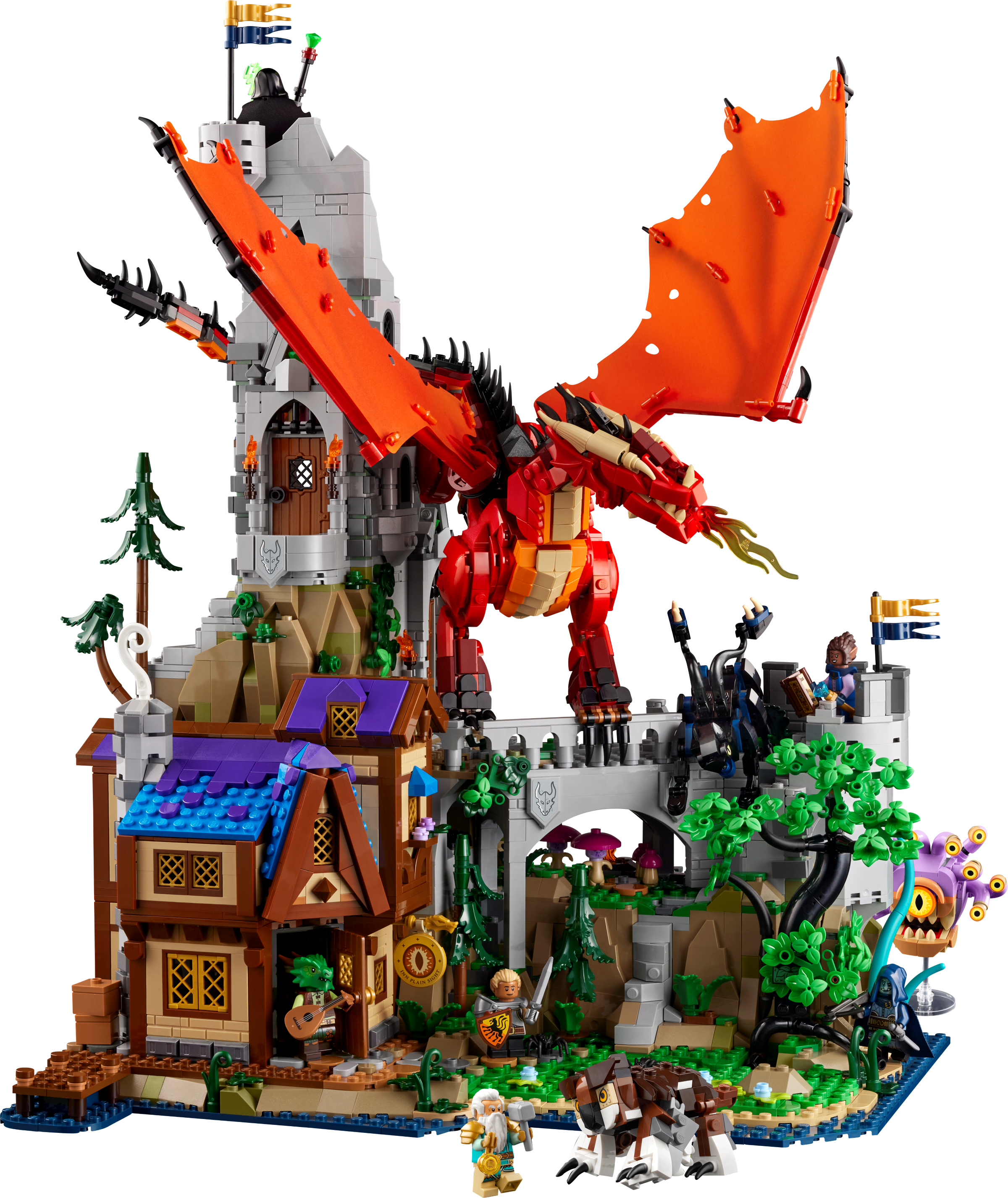 LEGO Dungeons & Dragons Red Dragon's Tale 3745-piece set, imported from the UK