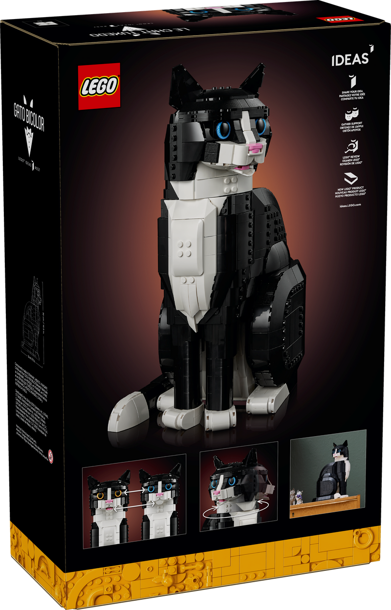 LEGO Ideas Tuxedo Cat building set 1710 pieces (British brand)