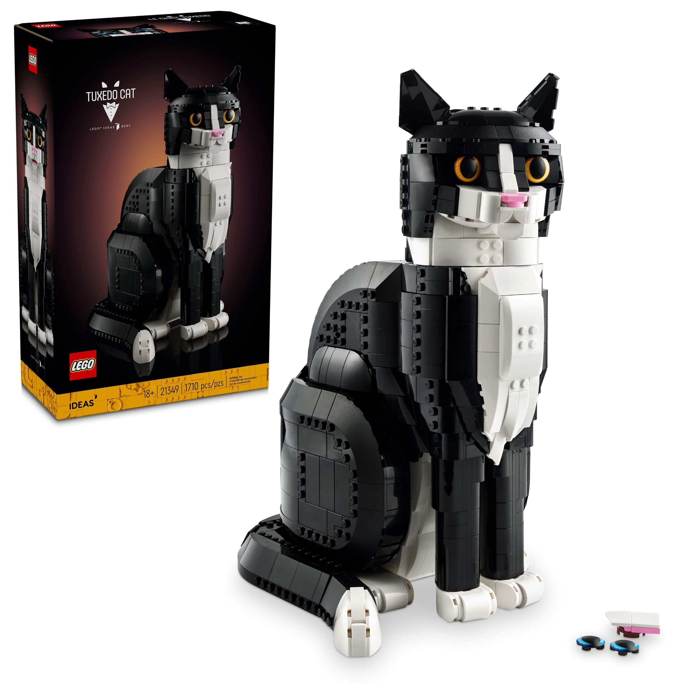 LEGO Ideas Tuxedo Cat building set 1710 pieces (British brand)