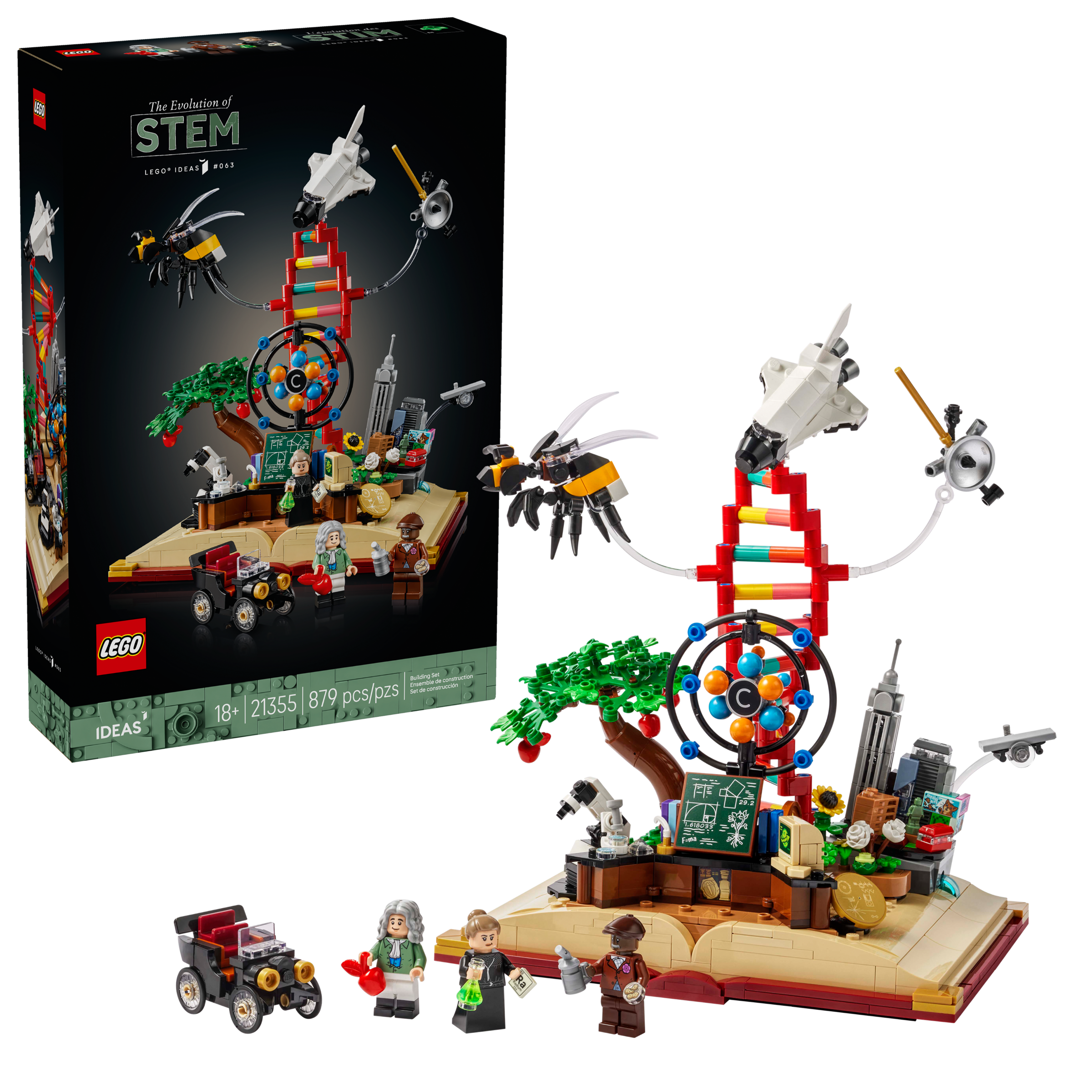 LEGO Ideas Evolution of STEM display model 879 pieces (British brand)