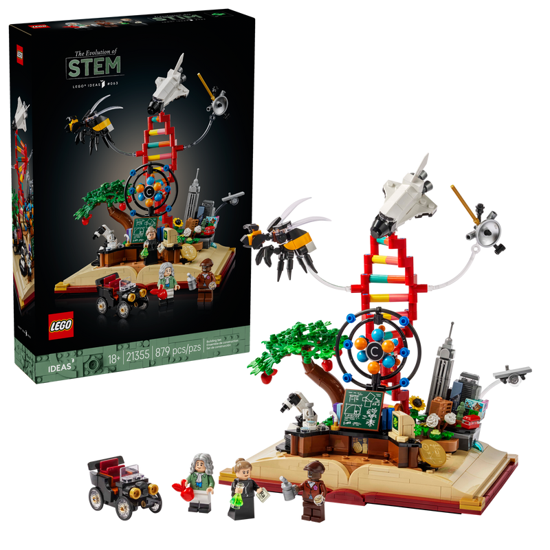 LEGO Ideas Evolution of STEM display model 879 pieces (British brand)