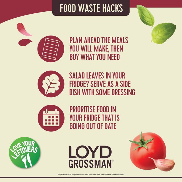 Loyd Grossman Tomato & Roasted Garlic Pasta Sauce   350g