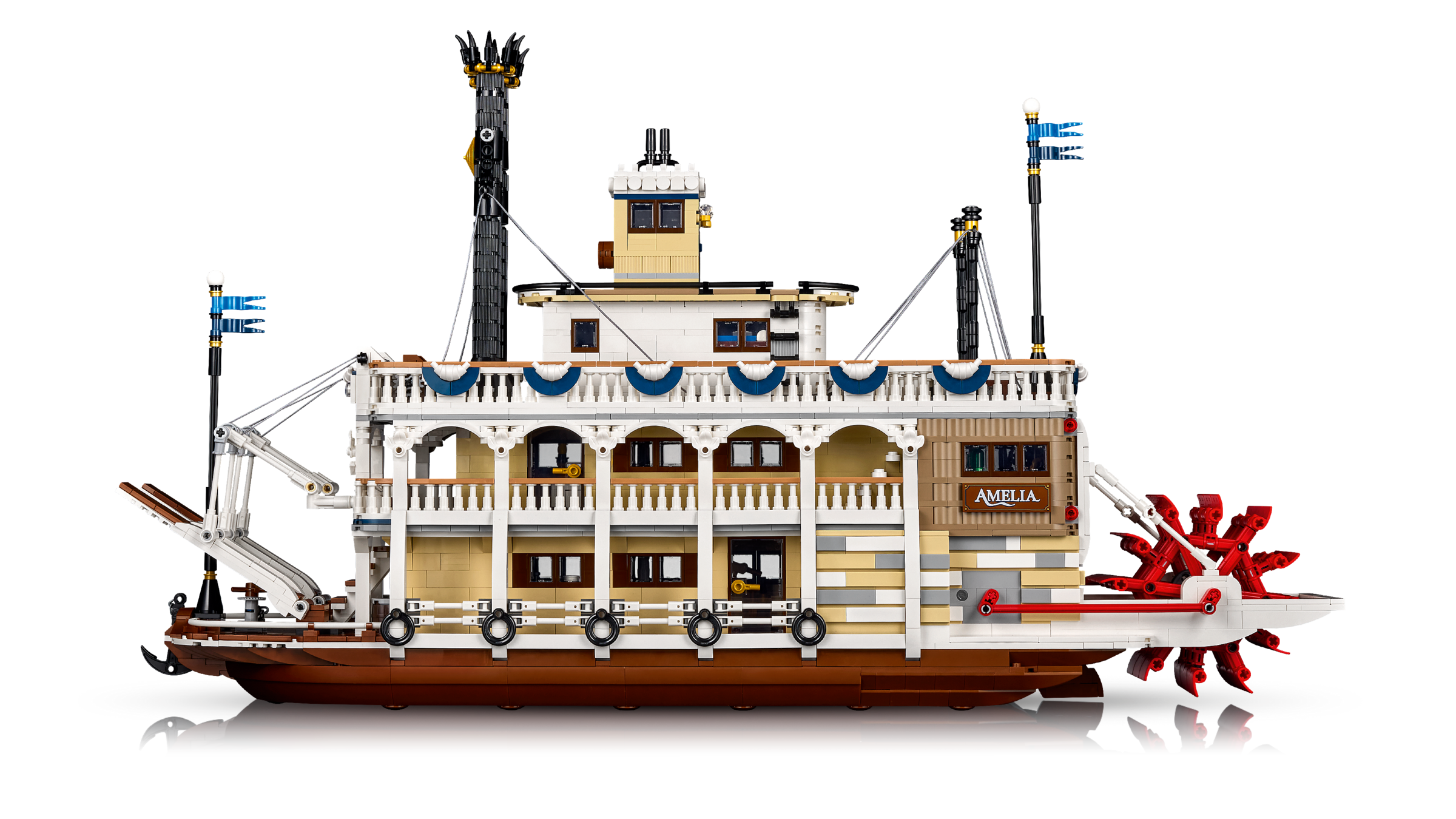 LEGO River Steamboat 4090 Piece Model, imported from the UK